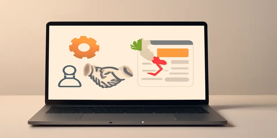 Laptop displaying outsourcing analytics and business growth strategies