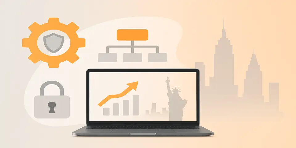 Abstract gradient design representing IT strategies for business growth
