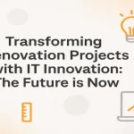 Renovation projects powered by IT innovation with modern digital icons