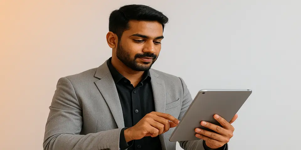 Professional using laptop to explore IT solutions
