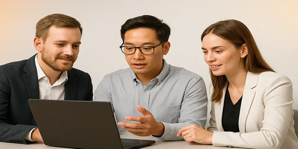 Professionals collaborating on IT strategies in Brisbane