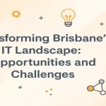 Transforming Brisbane’s IT Landscape featured title image with business icons