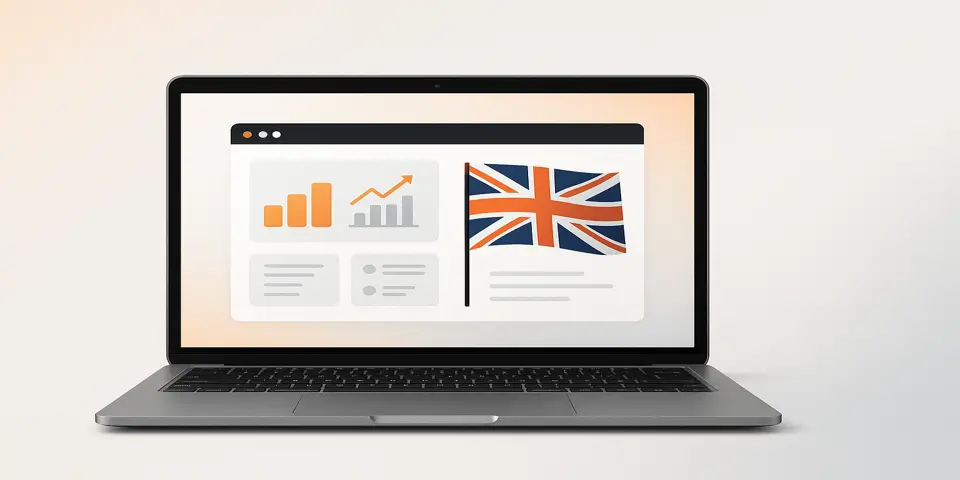Laptop screen showing IT dashboards for business efficiency