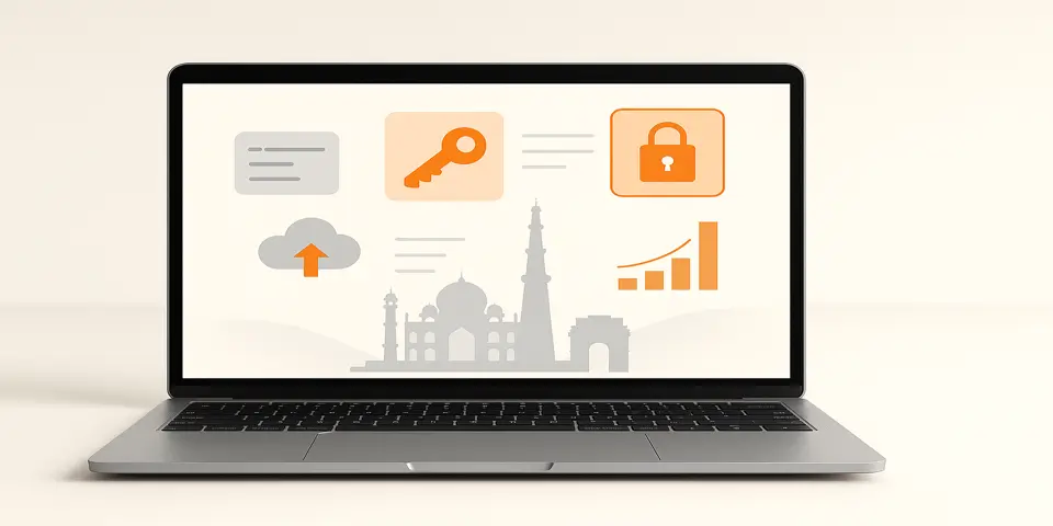 Laptop screen displaying IT business dashboards