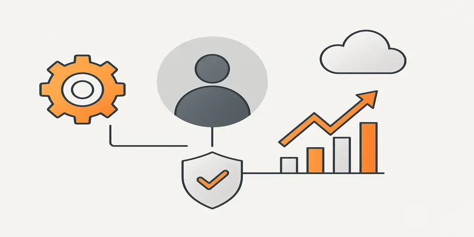 Abstract gradient design symbolizing digital IT innovation