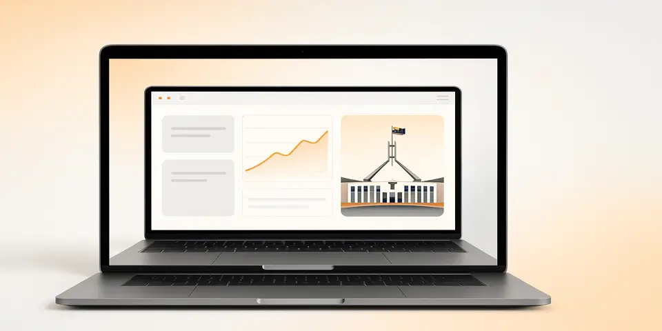 Laptop screen showing IT dashboards and analytics