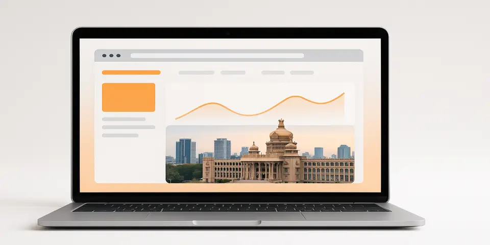 Laptop screen displaying IT dashboards and analytics