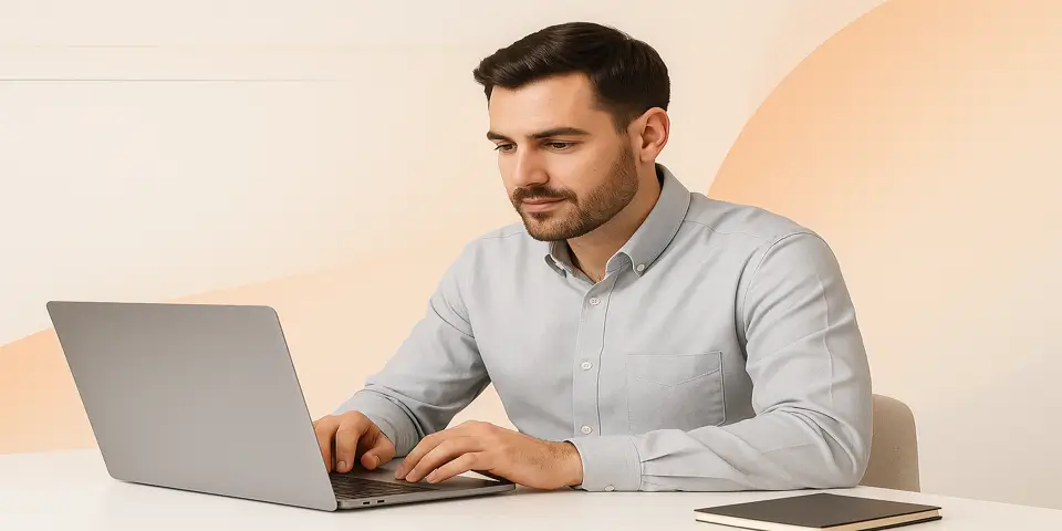 Professional using laptop to optimize SaaS platforms