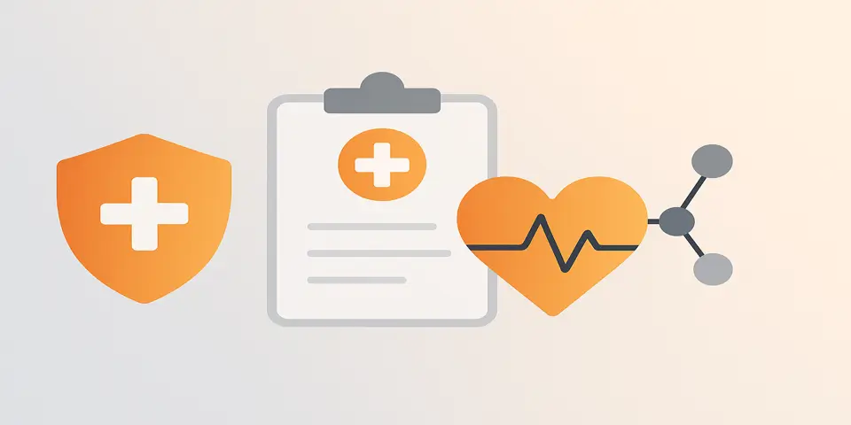 Abstract geometric composition representing digital healthcare innovation.