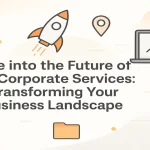 Modern digital setup symbolizing IT transformation in corporate services.