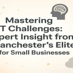 Modern IT solutions visual representing innovation and business success in Manchester