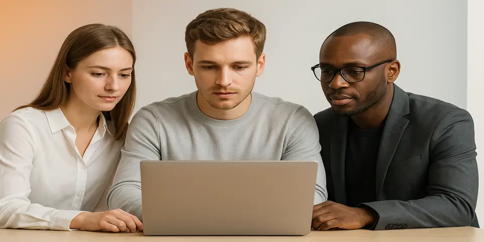 Group of IT professionals collaborating on digital strategies for innovation in 2025