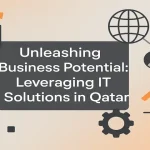 Modern IT innovation visuals representing business growth and digital transformation in Qatar.