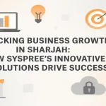 Modern IT innovation visuals symbolizing business growth and technology in Sharjah.