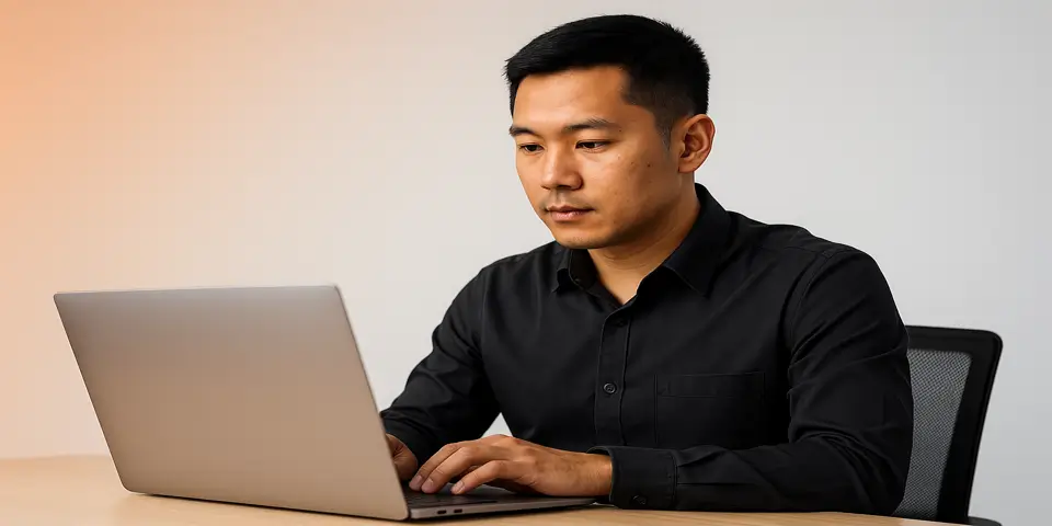 IT professional analyzing data to enhance business operations in Malaysia.