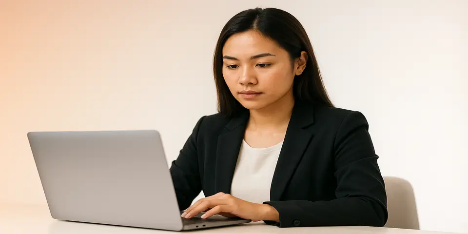 Focused IT professional analyzing ROI data and business metrics.