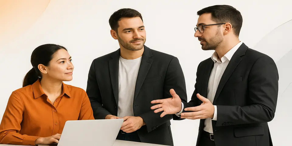 IT professionals collaborating on digital transformation strategies in Turkey.