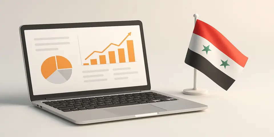 Modern IT infrastructure setup showcasing analytics, devices, and digital systems.