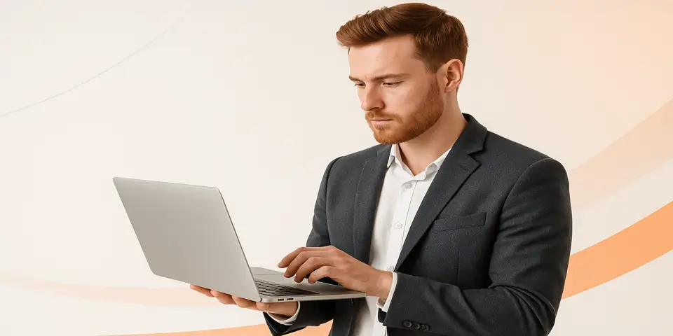 Focused IT expert analyzing data to enhance business performance in Ireland.