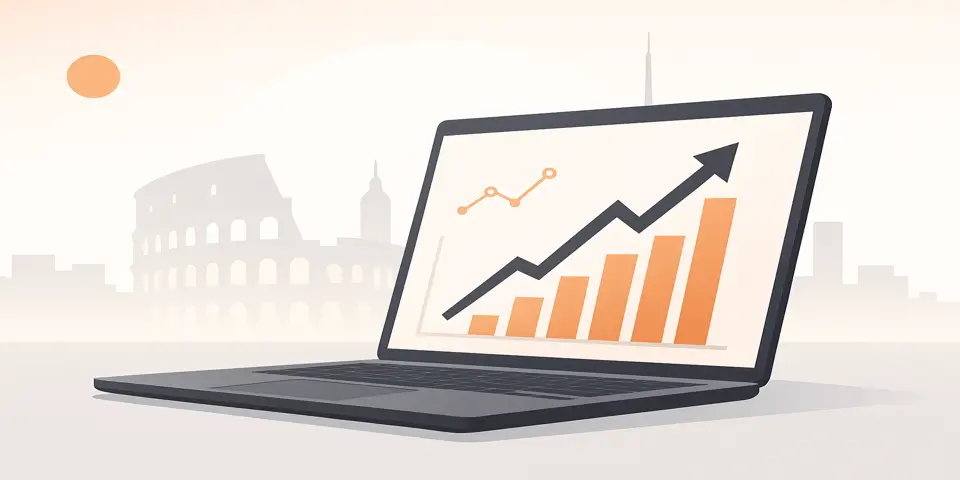 Business professional interacting with a digital dashboard display.
