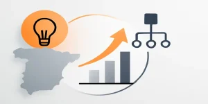 Abstract representation of IT innovations enhancing business growth.