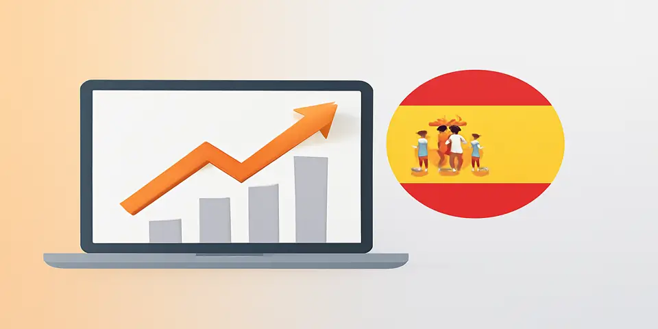 Laptop displaying IT solutions dashboard for business growth.