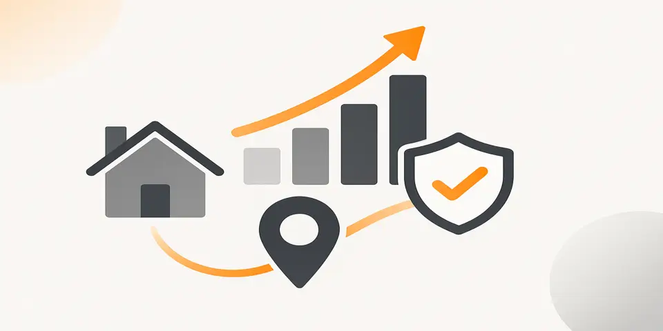 Abstract design illustrating growth and innovation in digital services.
