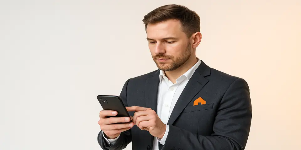 Individual reviewing digital marketing trends for property sales