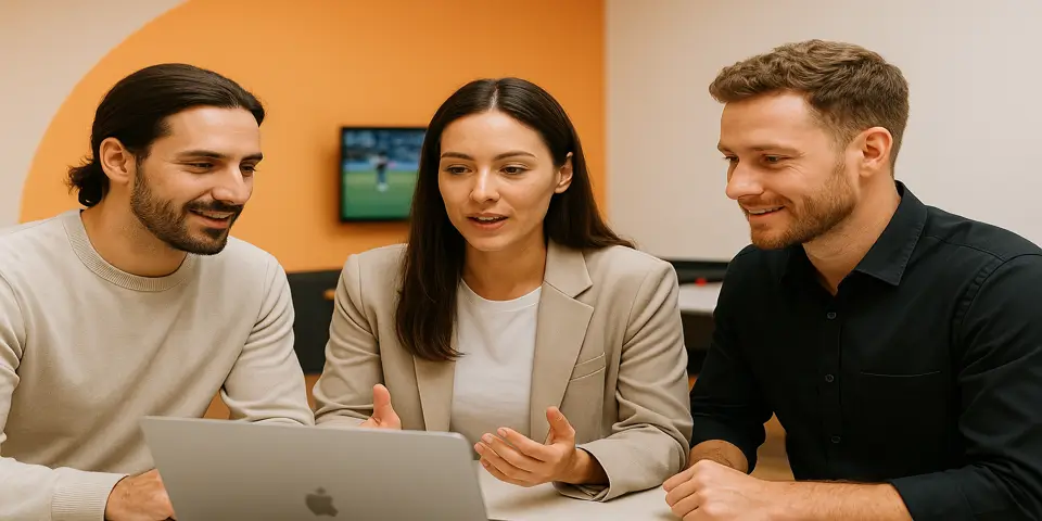 Team of professionals developing digital entertainment platforms