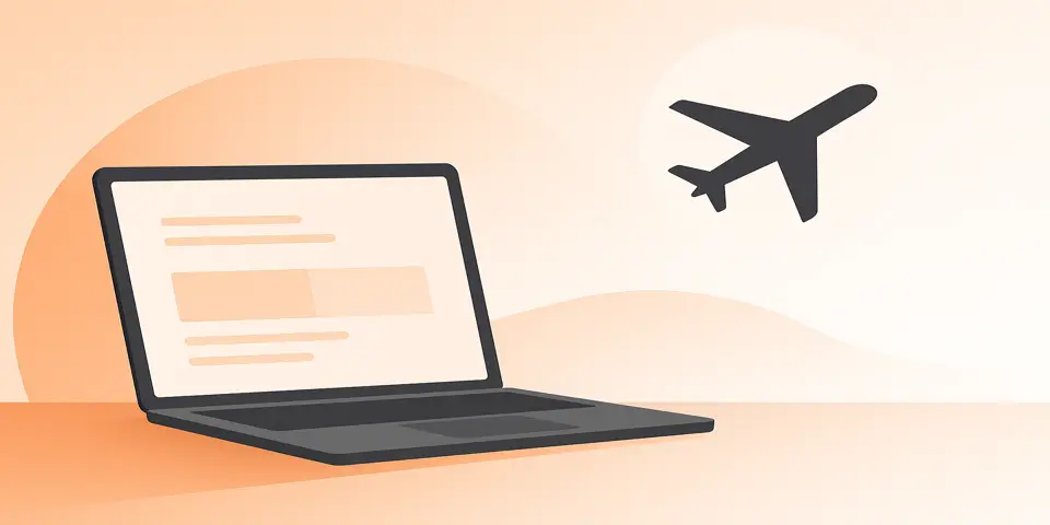 Laptop displaying aircraft sales performance dashboard.