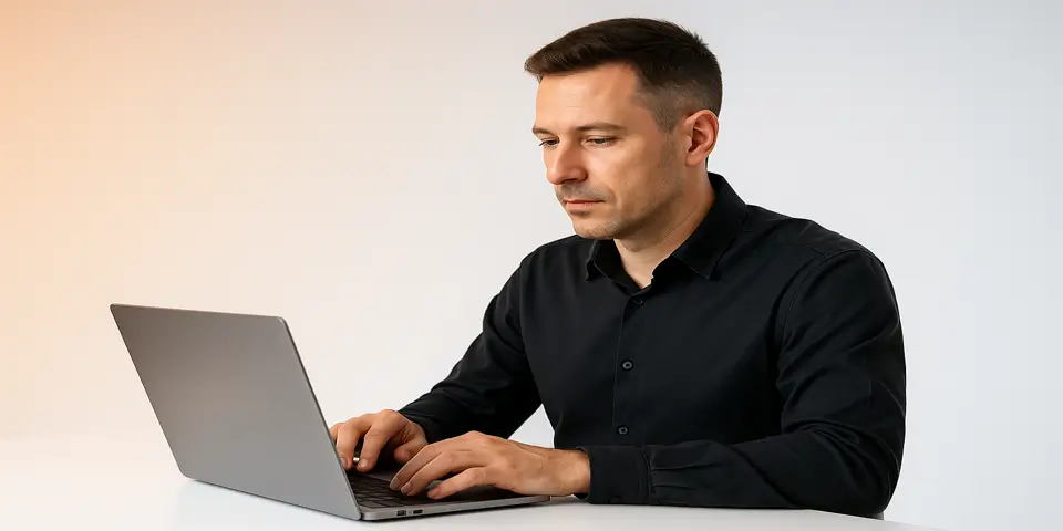 Business expert analyzing supplier data on digital dashboard.