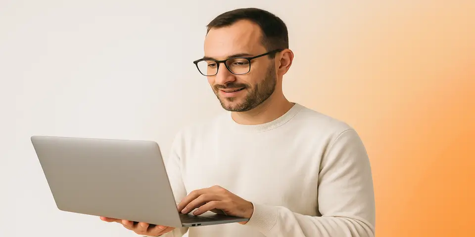 Professional analyzing AI tools for improving online education outcomes.