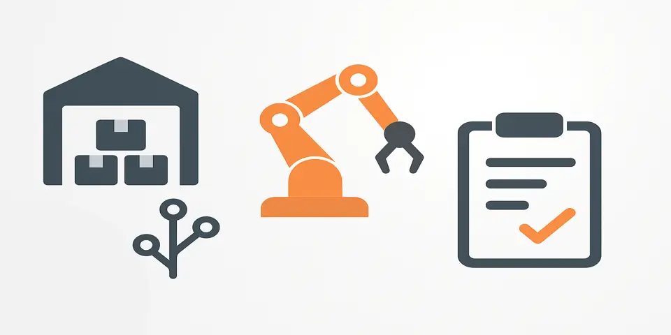 Data networks illustrating digital inventory flow.
