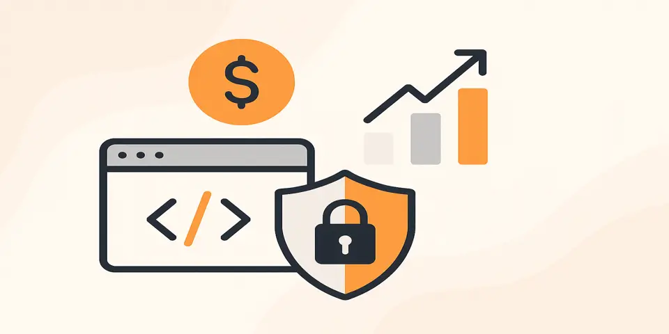 Abstract digital gradient symbolizing fintech technology and innovation.