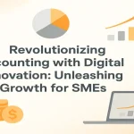 Digital accounting tools and charts driving SME growth.