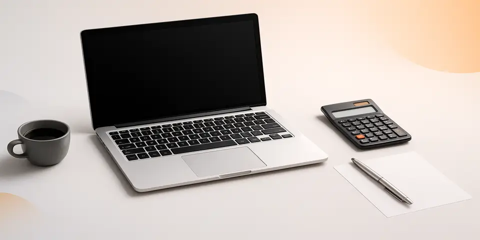 Laptop showing financial analytics and growth charts for SMEs.