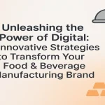 AI-driven digital transformation concept in food and beverage manufacturing.