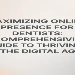 Digital growth strategy visuals with dental icons and centered title text.