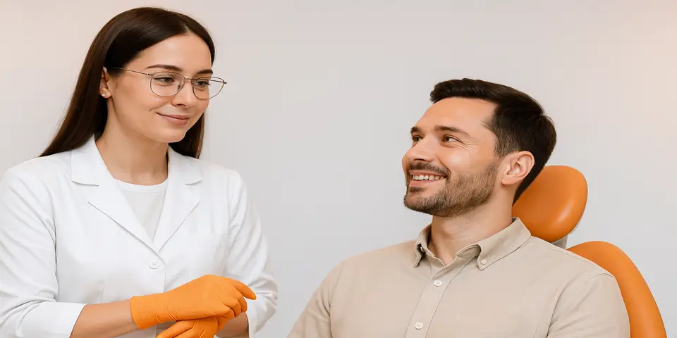 Team of professionals discussing digital marketing for dental businesses.