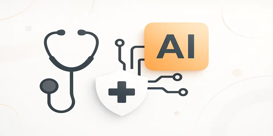 Minimal abstract composition inspired by AI and healthcare.