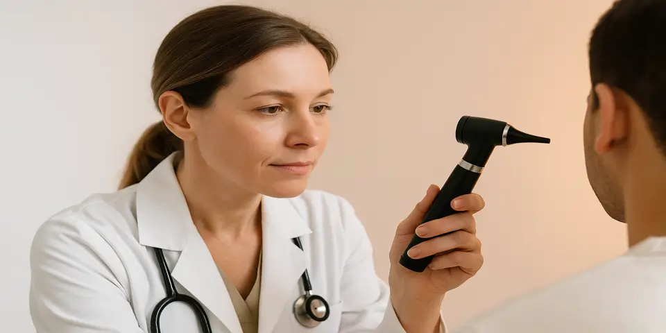Doctor using digital technology to monitor patient progress.