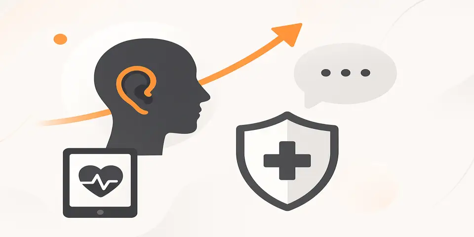 Abstract digital composition representing healthcare innovation.