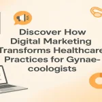 Digital marketing and healthcare transformation elements combined in a clean featured visual.