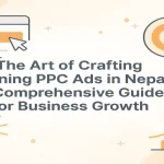 Soft gradient banner with centered title and digital marketing elements in a clean layout