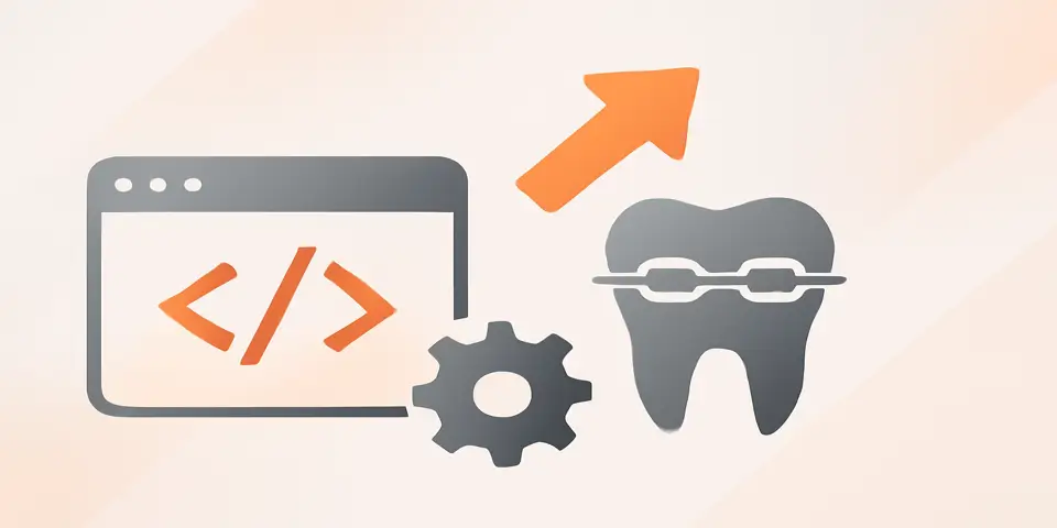 Abstract visual representing digital innovation for orthodontic practices.