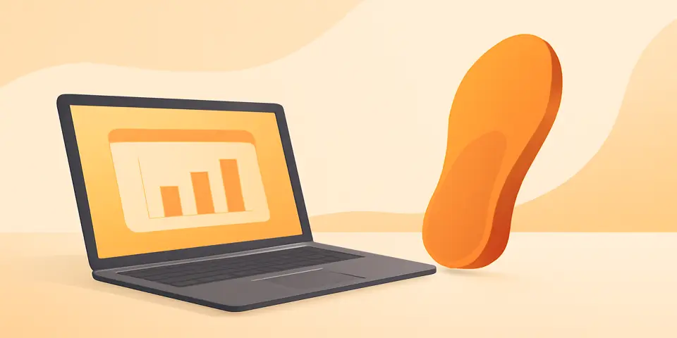 Laptop displaying digital solutions for ROI in orthotics industry.