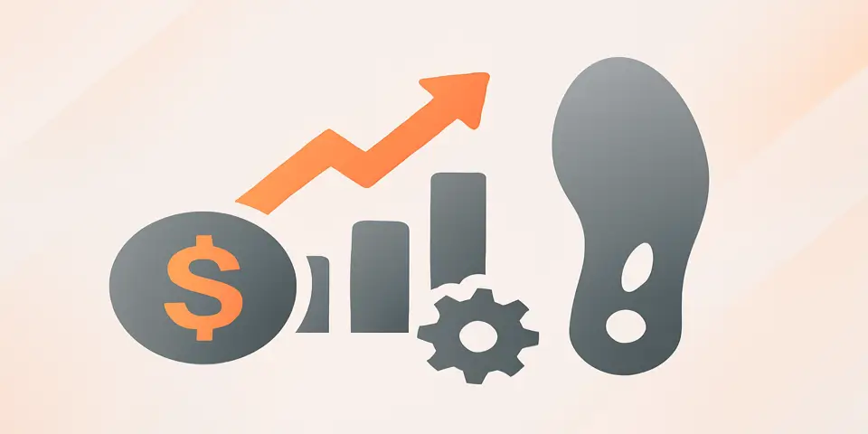 Abstract design representing digital innovation in orthotics.