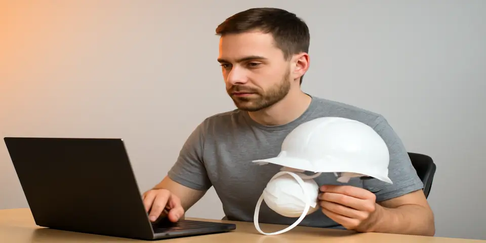 A professional using digital tools to improve PPE sales.