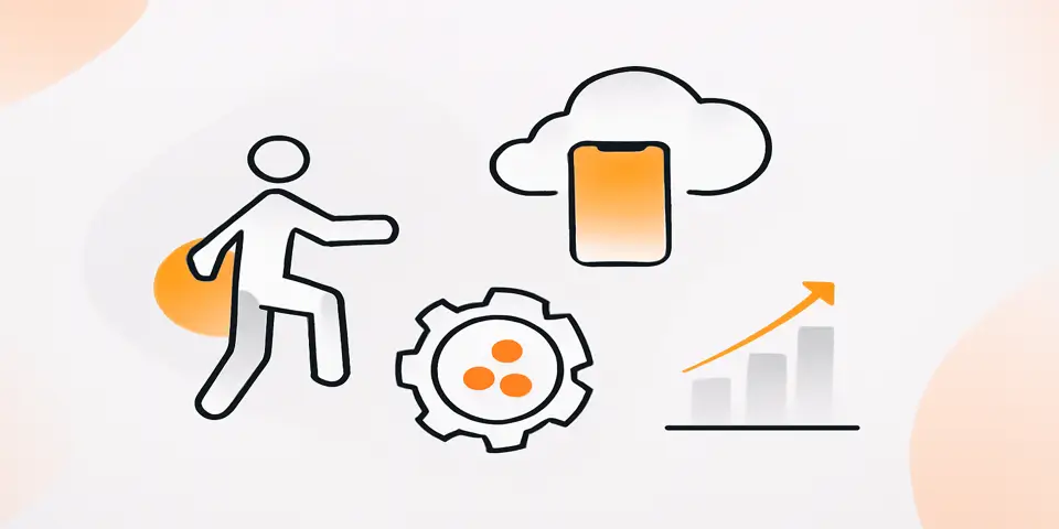 Abstract representation of digital transformation in physical therapy.