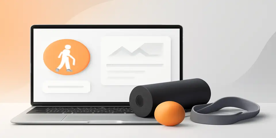 Tablet displaying patient progress data in physical therapy.